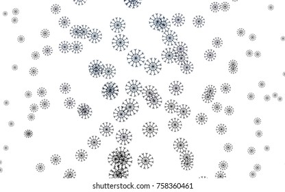 Dark Black vector cover with beautiful snowflakes. Decorative shining illustration with snow on abstract template. New year design for your business advert.
