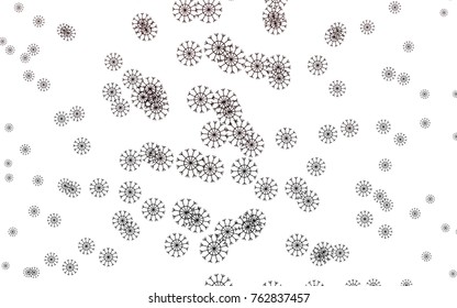 Dark Black vector cover with beautiful snowflakes. Shining colored illustration with snow in christmas style. The template can be used as a new year background.