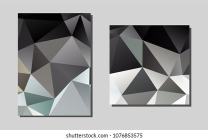 Dark Black vector cover for Envelopes. Abstract booklet on colored background with gradient. Pattern for ads, leaflets, labels of your business.