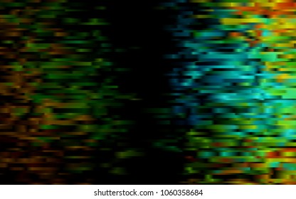 Dark Black vector cover with long lines. Glitter abstract illustration with colored sticks. Smart design for your business advert.