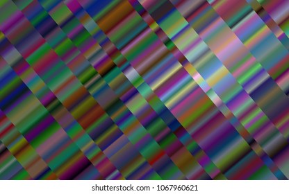Dark Black vector cover with long lines. Shining colored illustration with narrow lines. The template can be used as a background.