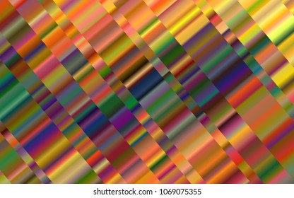 Dark Black vector cover with long lines. Glitter abstract illustration with colored sticks. The pattern can be used for websites.