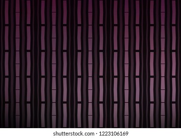 Dark Black vector cover with long lines. Glitter abstract illustration with colored sticks. Best design for your ad, poster, banner.