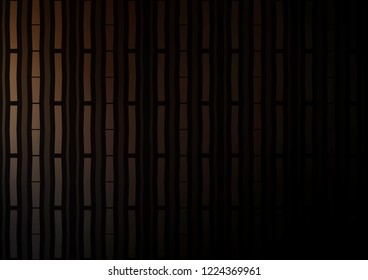 Dark Black vector cover with long lines. Modern geometrical abstract illustration with staves. The template can be used as a background.