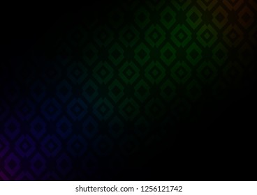 Dark Black vector cover in polygonal style. Beautiful illustration with rectangles and squares. Smart design for your business advert.