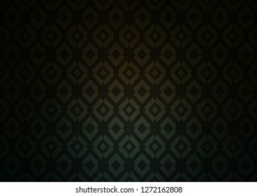 Dark Black vector cover in polygonal style. Glitter abstract illustration with rectangular shapes. Pattern for commercials.