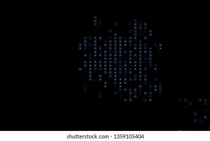 Dark Black vector cover in polygonal style. Beautiful illustration with rectangles and squares. Smart design for your business advert.