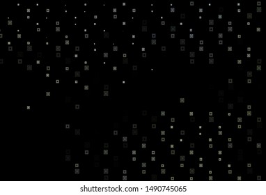 Dark Black vector cover in polygonal, circular style. Colorful gradient rectangles, circles on abstract background. Pattern for commercials.
