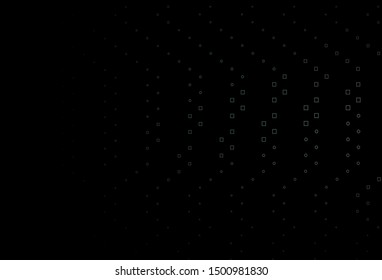 Dark Black vector cover with polygonal style. Beautiful illustration with rectangles and squares. Best design for your ad, poster, banner.