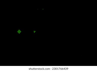 Dark black vector cover in polygonal style with circles. Circles, lines, rhombus with colorful gradient. Smart design for your business advert.