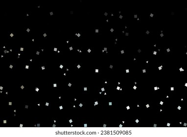 Dark Black vector cover in polygonal style with circles. Glitter abstract illustration with spheres, squares, lines. Best design for your ad, poster, banner.