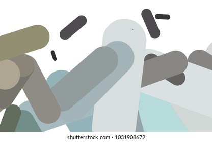 Dark Black vector cover with rounded stripes. Shining colored illustration with rounded stripes. The pattern can be used as ads, poster, banner for medicine.