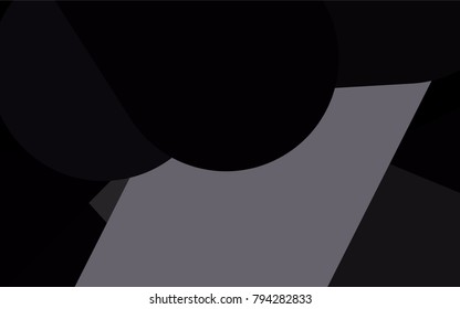 Dark Black vector cover with rounded stripes. Modern geometrical abstract illustration with staves. The pattern can be used for websites.