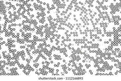 Dark Black vector cover with small and big stars. Shining colored illustration with stars. The pattern can be used for websites.