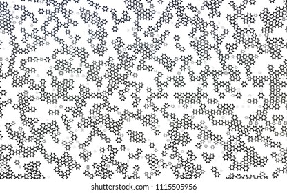 Dark Black vector cover with small and big stars. Stars on blurred abstract background with gradient. Smart design for your business advert.