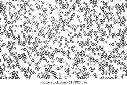Dark Black vector cover with small and big stars. Decorative shining illustration with stars on abstract template. Smart design for your business advert.