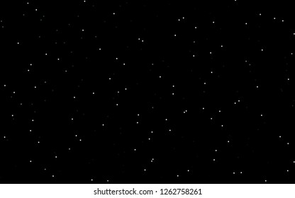 Dark Black vector cover with small and big stars. Decorative shining illustration with stars on abstract template. Best design for your ad, poster, banner.