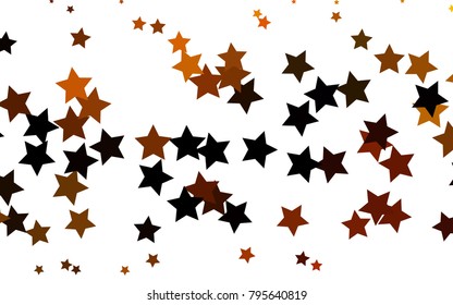 Dark Black vector cover with small and big stars. Decorative shining illustration with stars on abstract template. Best design for your ad, poster, banner.