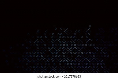 Dark Black vector  cover with spots. Blurred bubbles on abstract background with colorful gradient. Pattern can be used as texture of water, rain drops.