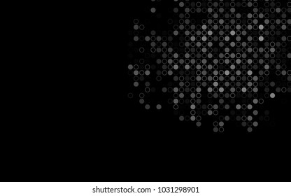 Dark Black vector  cover with spots. Illustration with set of shining colorful abstract circles. The pattern can be used for aqua ad, booklets.