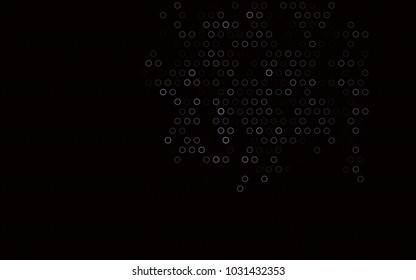 Dark Black vector  cover with spots. Glitter abstract illustration with blurred drops of rain. Pattern can be used as texture of water, rain drops.