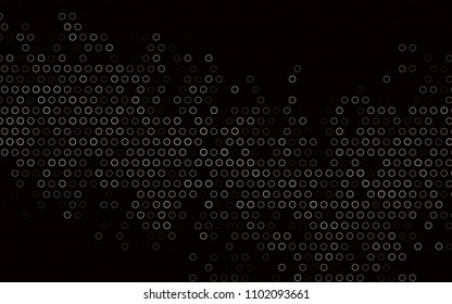 Dark Black vector  cover with spots. Blurred decorative design in abstract style with bubbles. Pattern can be used as texture of water, rain drops.