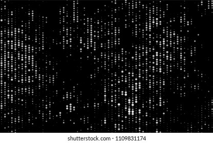 Dark Black vector  cover with spots. Blurred bubbles on abstract background with colorful gradient. Pattern can be used as texture of water, rain drops.