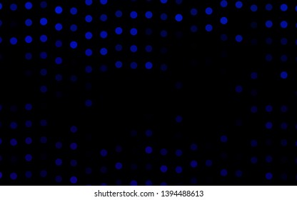 Dark Black vector cover with spots. Blurred bubbles on abstract background with colorful gradient. Pattern for ads, booklets.