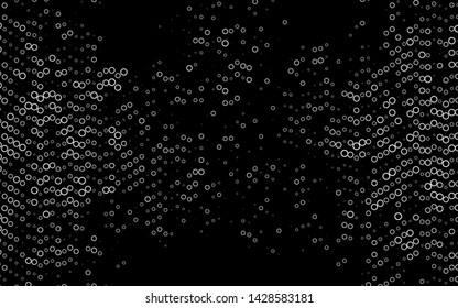 Dark Black vector cover with spots. Blurred decorative design in abstract style with bubbles. Pattern for beautiful websites.