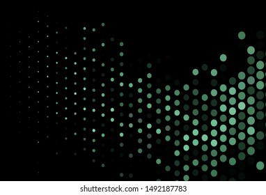 Dark Black vector cover with spots. Abstract illustration with colored bubbles in nature style. Pattern for beautiful websites.