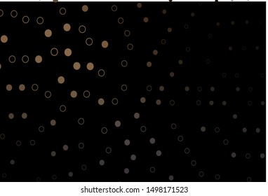 Dark Black vector cover with spots. Blurred bubbles on abstract background with colorful gradient. Template for your brand book.