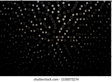 Dark Black vector cover with spots. Blurred bubbles on abstract background with colorful gradient. Completely new template for your brand book.