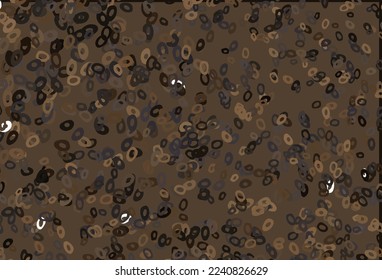 Dark Black vector cover with spots. Beautiful colored illustration with blurred circles in nature style. Template for your brand book.