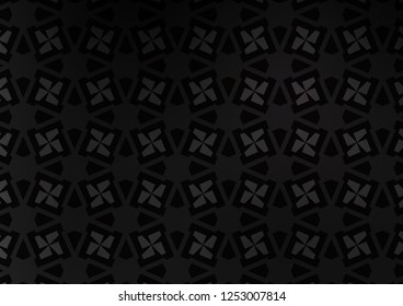 Dark Black vector cover in triangles, cubes. Lines, rhombus with colorful gradient. Template for wallpapers.