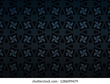 Dark Black vector cover in triangles, cubes. Glitter abstract illustration with squares, lines. Modern template for your landing page.