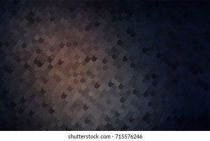 Dark Black vector curved background. Creative geometric illustration in Origami style with gradient. The template can be used as a background for cell phones.