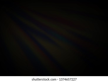 Dark Black vector glossy abstract template. Colorful abstract illustration with gradient. A completely new template for your design.