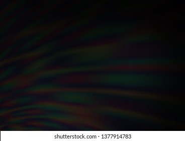 Dark Black vector glossy abstract template. Colorful illustration in blurry style with gradient. The template for backgrounds of cell phones.