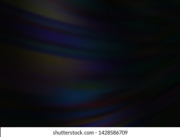 Dark Black vector glossy abstract template. Colorful illustration in abstract style with gradient. The template for backgrounds of cell phones.