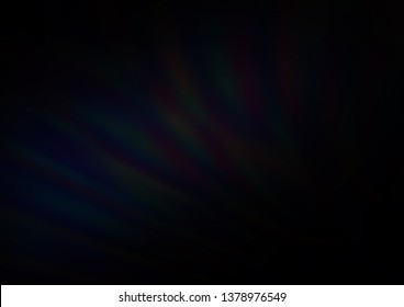 Dark Black vector glossy bokeh pattern. Colorful illustration in blurry style with gradient. A completely new design for your business.