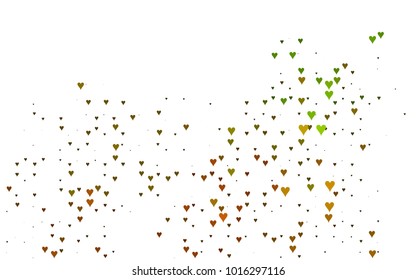 Dark Black vector greeting Card Happy Valentine's Day. Pattern with isolated hearts on the white background. Colored illustration for your banner, website, advert.