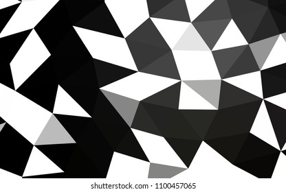 Dark Black vector hexagon mosaic triangle mosaic. Creative geometric illustration in Origami style with gradient. The polygonal design can be used for your web site.