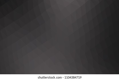 Dark Black vector hexagon mosaic cover. A completely new color illustration in a vague style. The template can be used as a background for cell phones.
