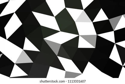Dark Black vector hexagon mosaic triangle mosaic. Shining colored illustration in a Brand new style. Brand new style for your business design.