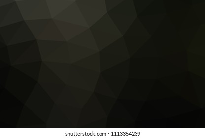 Dark Black vector hexagon mosaic triangle mosaic. Colorful abstract illustration with gradient. The elegant pattern can be used as part of a brand book.