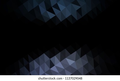 Dark Black vector hexagon mosaic cover. Colorful illustration in abstract style with gradient. The elegant pattern can be used as part of a brand book.