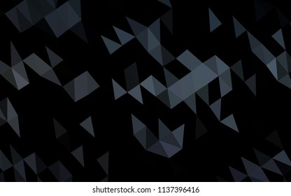 Dark Black vector hexagon mosaic cover. Modern geometrical abstract illustration with gradient. The textured pattern can be used for background.