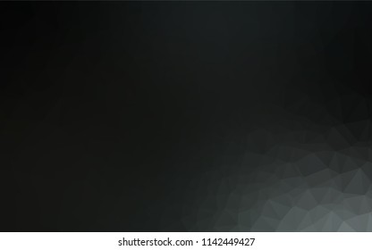 Dark Black vector hexagon mosaic template. A sample with polygonal shapes. Brand new style for your business design.