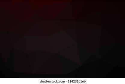 Dark Black vector hexagon mosaic template. A vague abstract illustration with gradient. The textured pattern can be used for background.