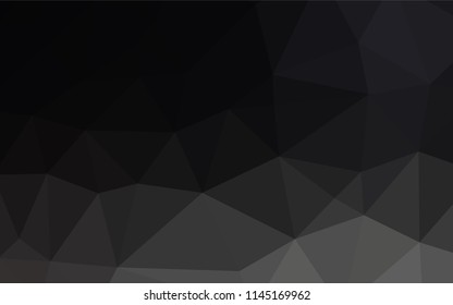 Dark Black vector hexagon mosaic template. Shining colored illustration in a Brand new style. Brand new design for your business.